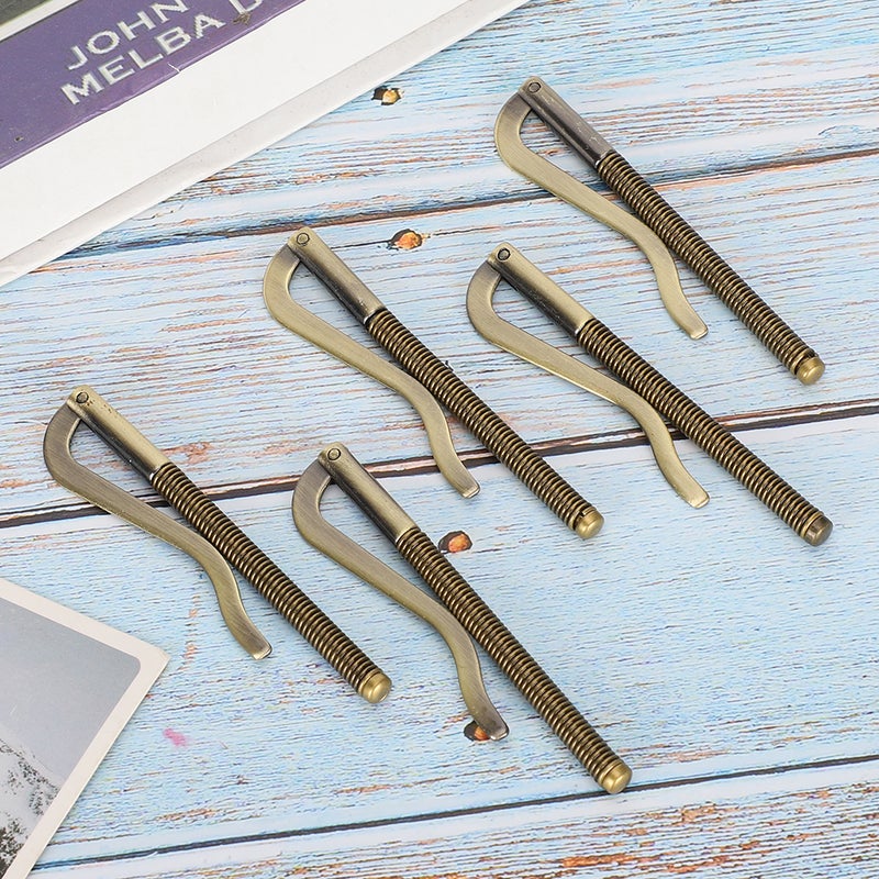 5Pcs Money Cash Clip Electroplated Steel High Hardness Spring 80mm for Leather WalletBronze - Image 4