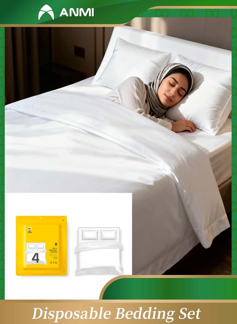 جولة الفرح طقم سرير محمول يمكن التخلص منه مكون من 4 قطع - Image 1