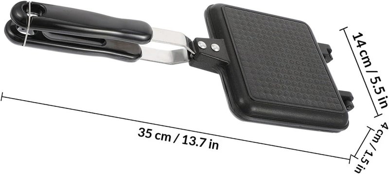 Detachable Aluminum Sandwich Frying Pan 14cm Non-stick Double-sided Baking Plate for Home Cookware and Stovetop Cooking - Image 1