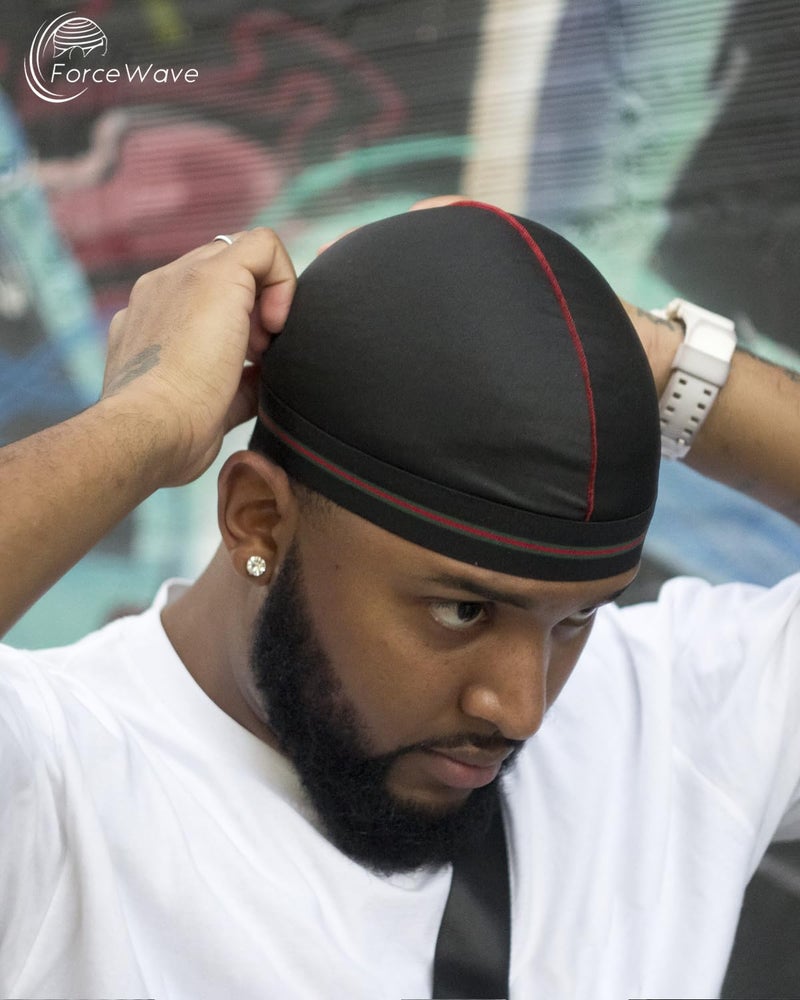 ForceWave Silky Stocking Compression Cap for 360 Waves - 4-Piece Set (Black, Green, Blue, Gray) - Image 2