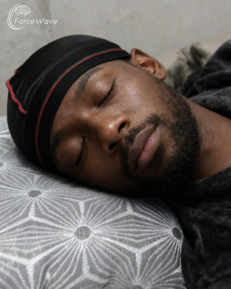 ForceWave Silky Stocking Compression Cap for 360 Waves - 4-Piece Set (Black, Green, Blue, Gray) - Image 3