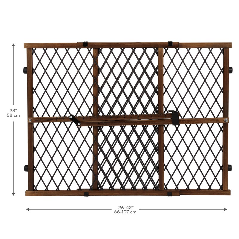 evenflo Position & Lock Adjustable Wood Baby Gate (Farmhouse Collection) - Image 4