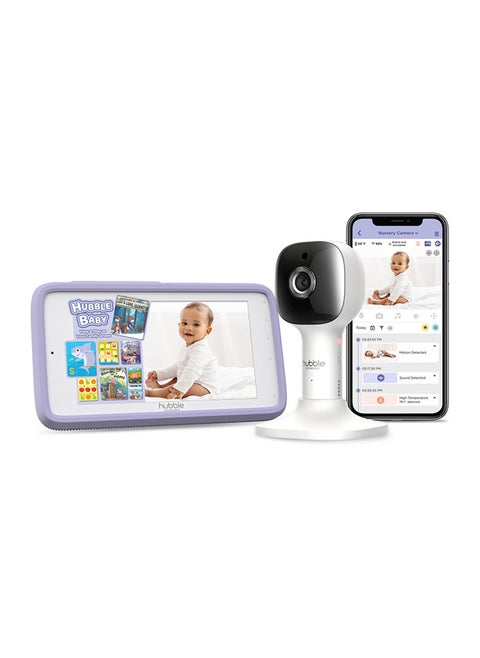 Nursery Pal Cloud Touch With 5 Inch Touch Screen Parent Unit And Hd Wifi Camera With Magnetic Stand  For Smart Baby Monitoring - White