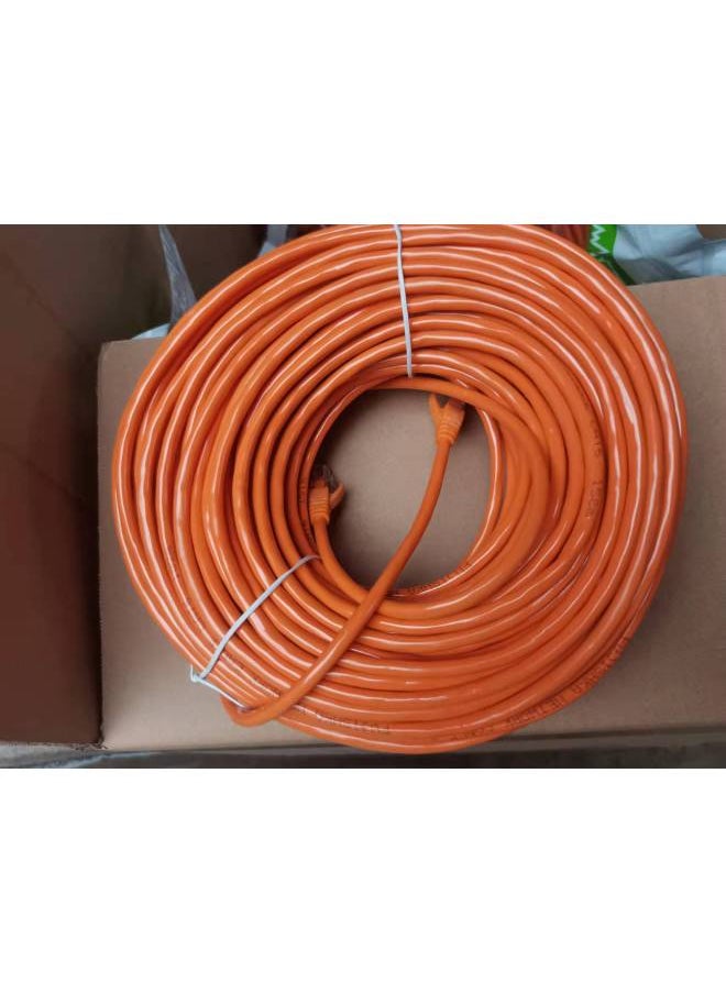 Generic Six Gigabit Cat6 Network Cable Finished Jumper 1m/2/3/5/10/20 M High-speed Network Cable-Color:Orange-Line Length:1.5M  - Image 1