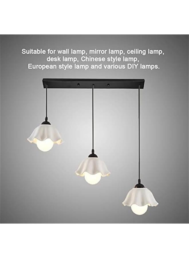 حامل قاعدة مصباح السقف بشكل مستطيل لملحقات مصباح معلق DIY لمطبخ غرفة النوم غرفة المعيشة غرفة الطعام (أسود)، قاعدة تركيب ضوء السقف، قاعدة تركيب ضوء السقف. - Image 2