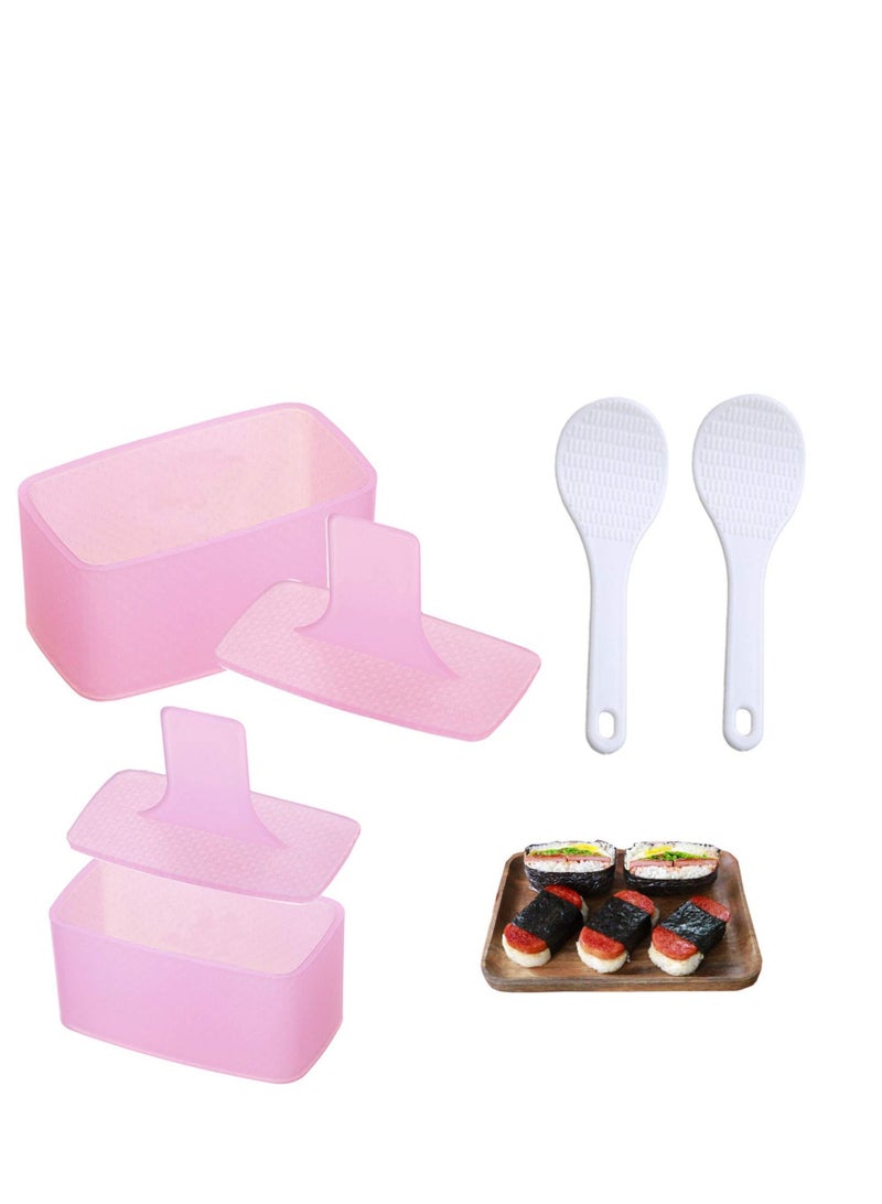KASTWAVE Musubi Maker Press Mold, KASTWAVE BPA Free Sushi Making Kit Onigiri Mould with Small Rice Paddle, Non Stick Musubi Mold Hawaiian Musubi Maker for Home Kitchen Restaurant (2 Pack) - Image 1