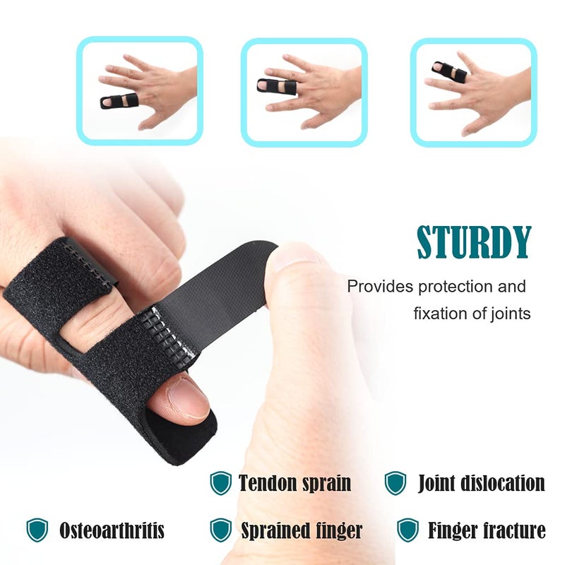 NSKONGDODO 4 Pcs Trigger Finger Splints/Brace for Knuckle Immobilization,Broken Protector and Straightening Arthritis Relief,Pain Relief,Fits Index,Middle Ring  - Image 2