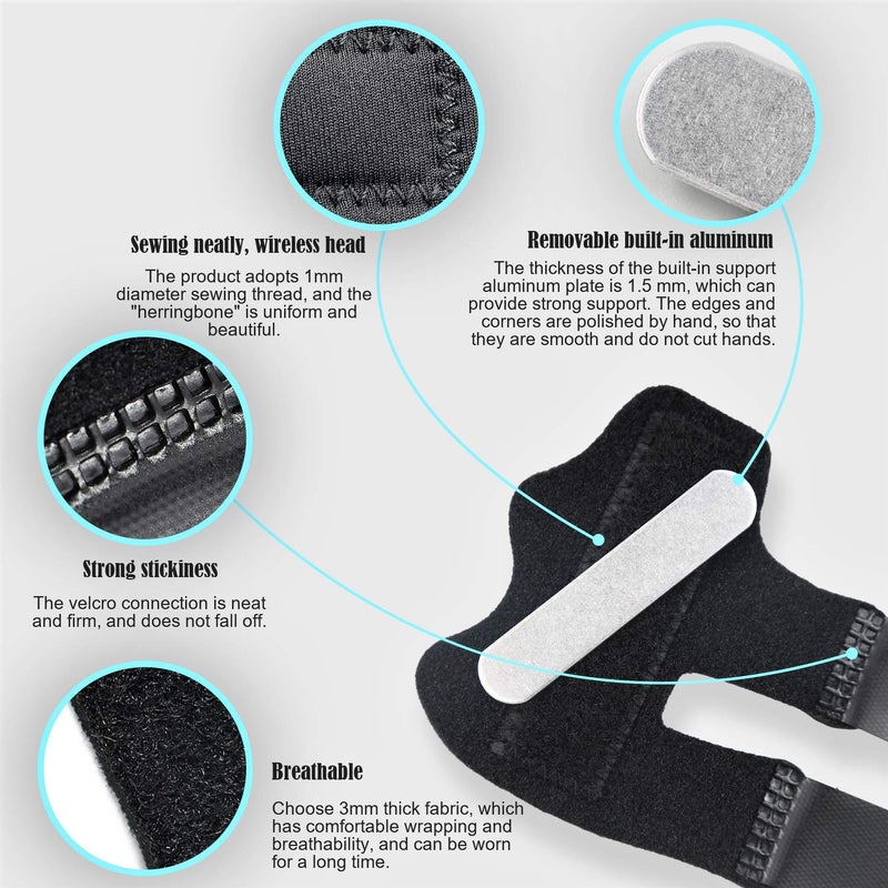 NSKONGDODO 4 Pcs Trigger Finger Splints/Brace for Knuckle Immobilization,Broken Protector and Straightening Arthritis Relief,Pain Relief,Fits Index,Middle Ring  - Image 3