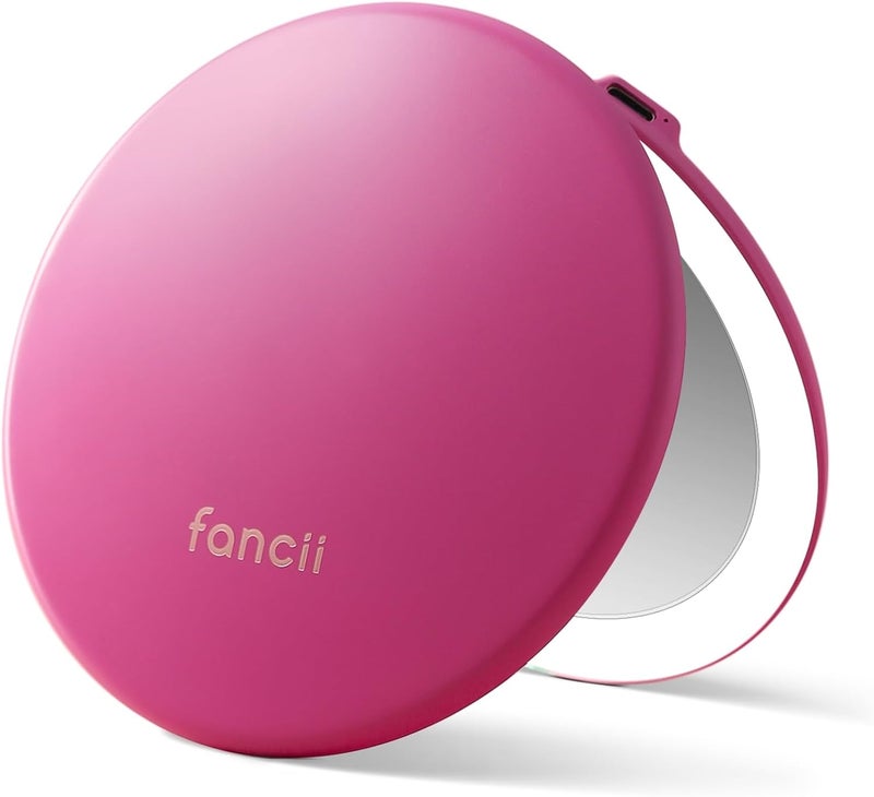 Fancii Taylor Compact Travel Mirror with Light Rechargeable 10x 1x Magnifying 3 LED Light Settings  Best for Makeup On The Go TouchUps Magnolia Burst - Image 1