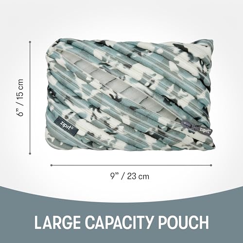 ZIPIT Camo Large Pencil Case for Boys, Zipper Pencil Pouch for Kids and Teens, Stationery Bag for School ,Blue - Image 2