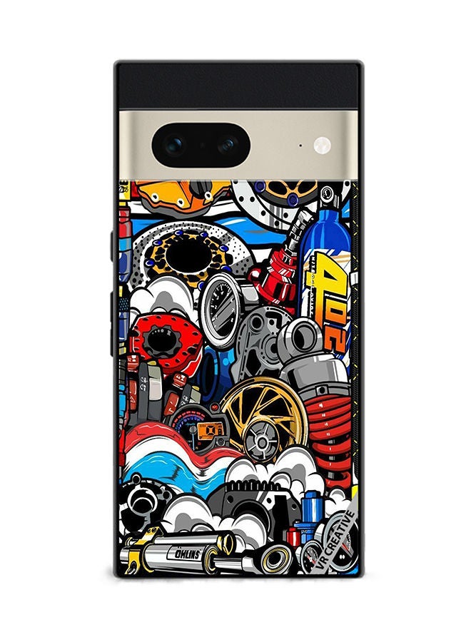 VR CREATIVE Protective Case Cover For Google Pixel 7 Jdm Digital Republic Design Multicolour - Image 1