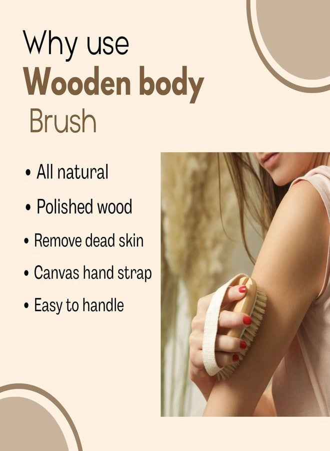 RECLUSE Dry Brushing Body Brush with Natural Bristles - Exfoliating Dry Skin Body Scrub Brush for Lymphatic Drainage, Cellulite Reduction & Smooth Flawless Skin - Wooden Handle Bath & Shower Brush - Image 3