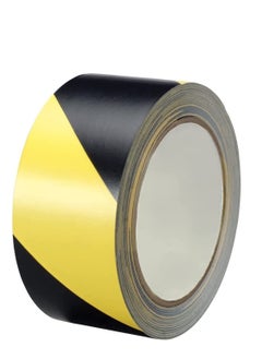 Warning Tape KASTWAVE Self Adhesive Black & Yellow Hazard Warning Safety Stripe Tape Caution Barrier Sticky Tapes for Best Readability Maximum Visibility Designed for Danger/ Hazardous Areas (33M)