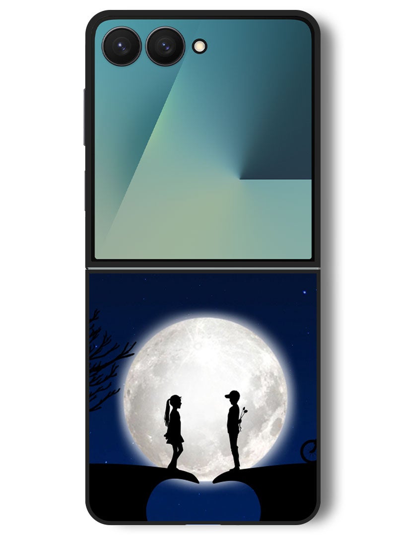 Theodor Case Compatible with Samsung Galaxy Z Flip 7 - 6.9 Inch Protection Shockproof Bumper Cover Couple heart - Image 1