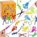 LovesTown 48PCS Party Favor for Kids Fidget Toys Bulk with 16 Wall Climbers 16 Sticky Hands 16 Stretchy Lizards Treasure Box Toys for Classroom Easter Egg Fillers Goodie Bags Classroom Prizes - Image 3