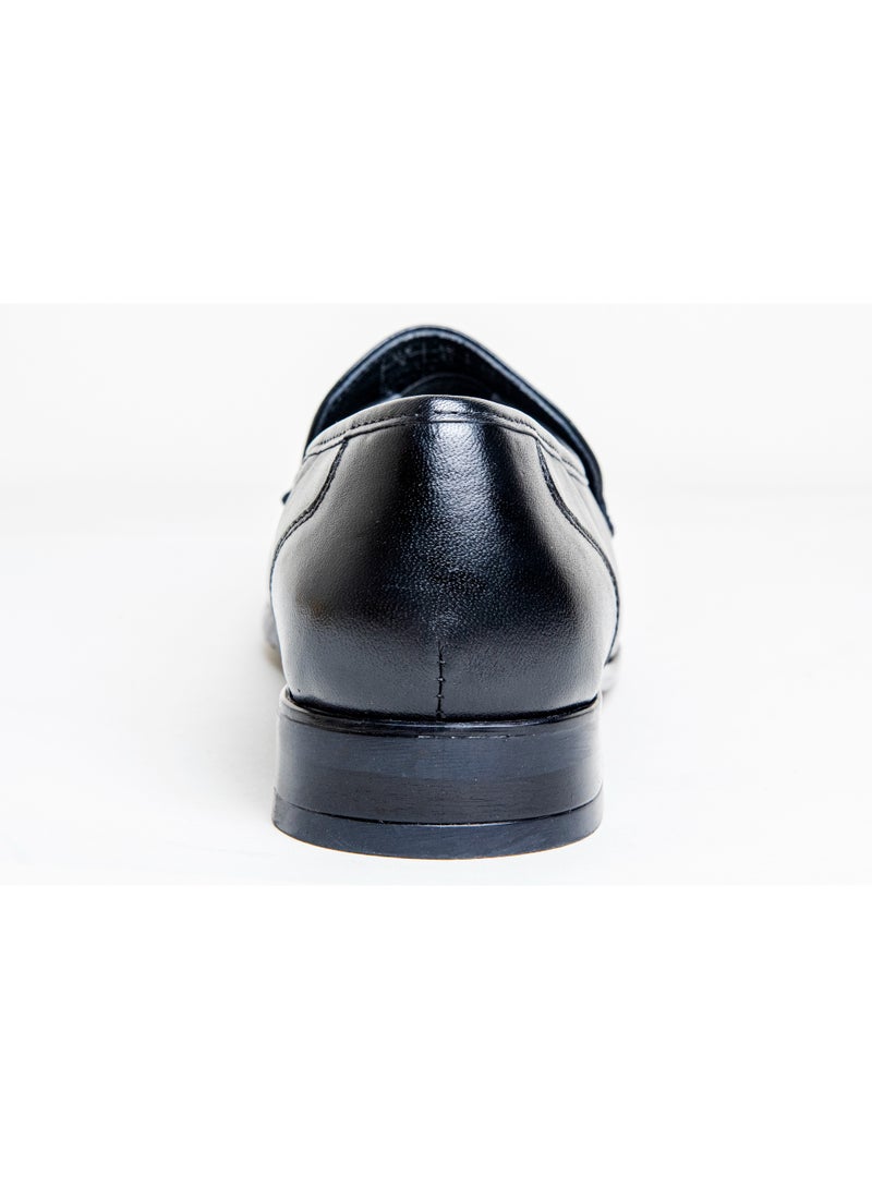 MONT HAWK Men’s Black Genuine Leather Carol Loafers – Premium Slip-On Moccasin Shoes with Soft Leather Lining, Cushioned Insole & Comfortable TPR Sole for Office, Business, Casual & Driving - Image 3