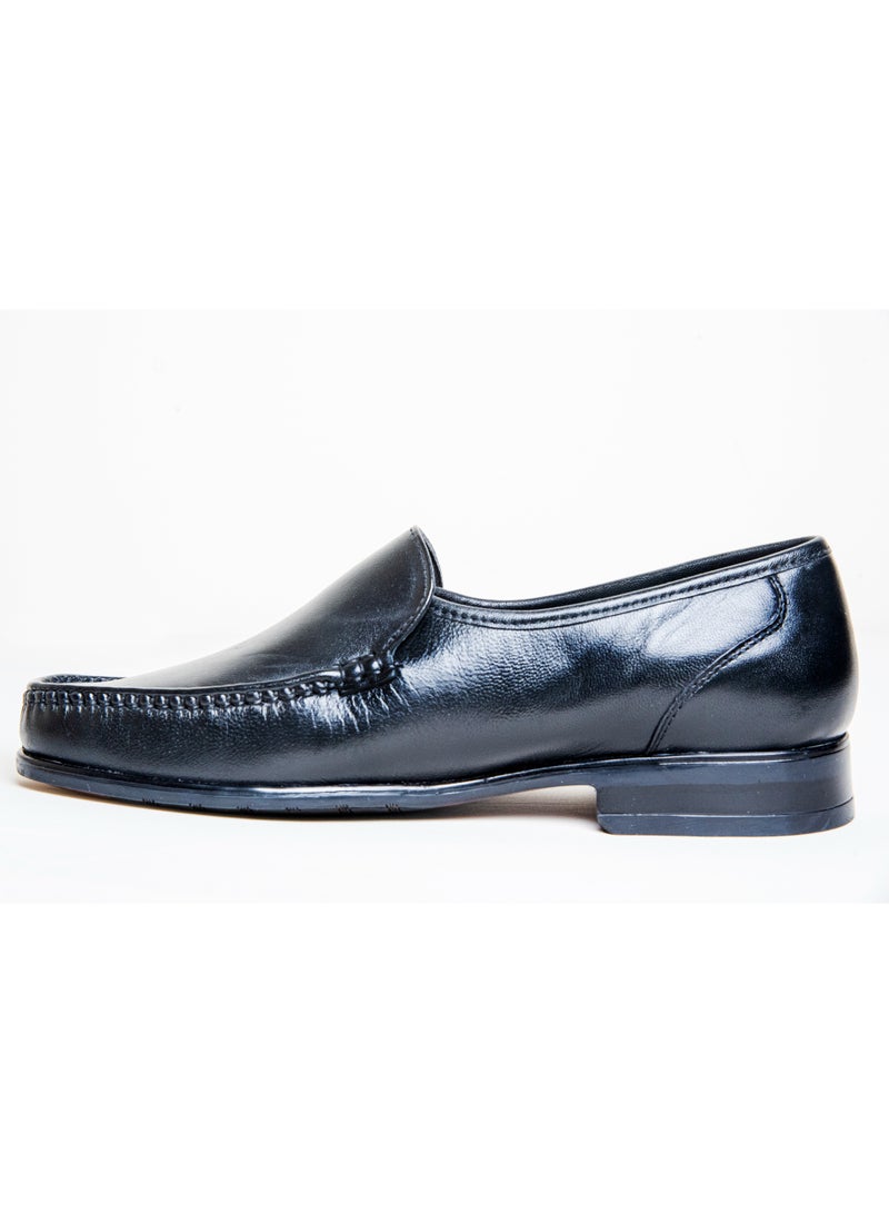 MONT HAWK Men’s Black Genuine Leather Carol Loafers – Premium Slip-On Moccasin Shoes with Soft Leather Lining, Cushioned Insole & Comfortable TPR Sole for Office, Business, Casual & Driving - Image 2