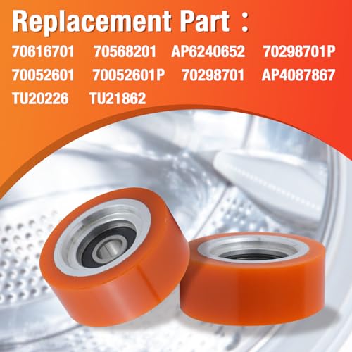 Delixike 70298701P 6Pack-70298701-70568201 Support Roller Bearing Compatible With for Alliance/Huebsch/Speedqueen/IPSO Dryer(6Pack) - Image 4
