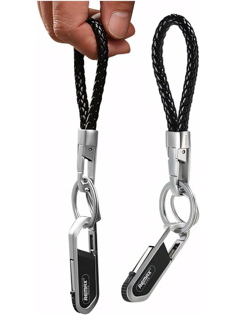 Remax Mena Flash Drive Key Chain High Speed USB 2.0, Material Metal and Plastics with Lanyard, Key Chain Design, Plug and Play, 32GB (Black)  - Image 2