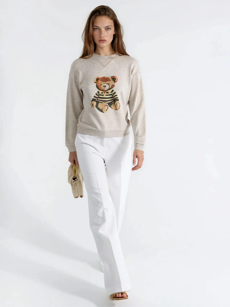 بوسيم BUSEM Printed Basic Sweatshirt