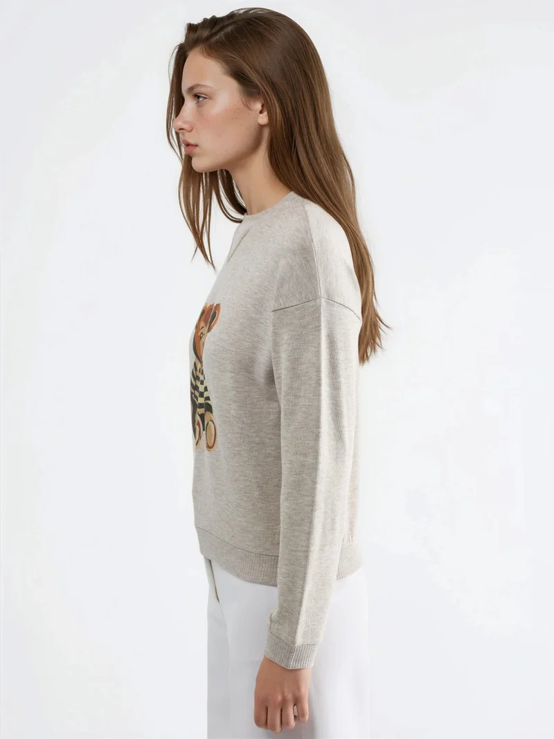 بوسيم BUSEM Printed Basic Sweatshirt