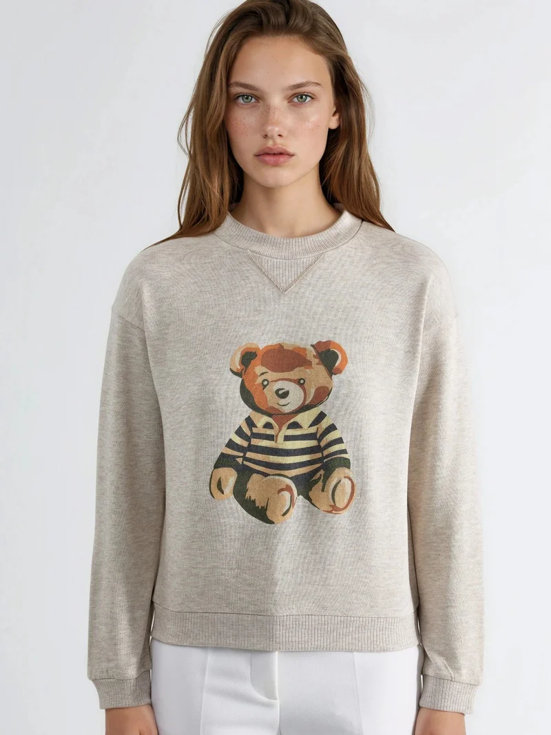 بوسيم BUSEM Printed Basic Sweatshirt