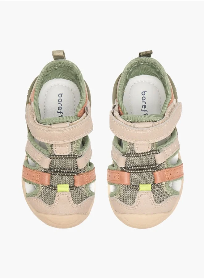 Barefeet Boys Cut-Out Detail Sandals with Hook and Loop Closure