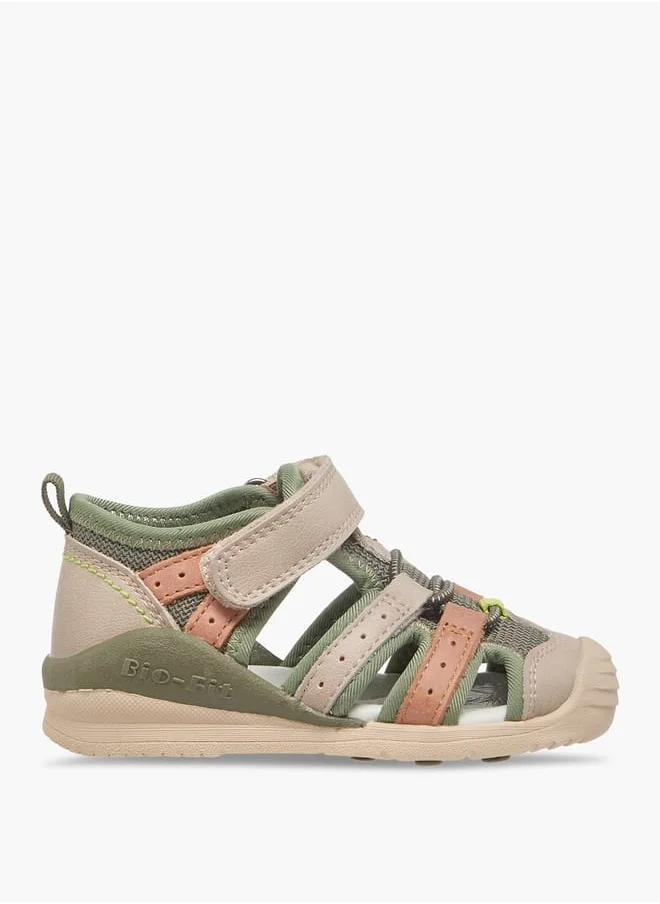 Barefeet Boys Cut-Out Detail Sandals with Hook and Loop Closure