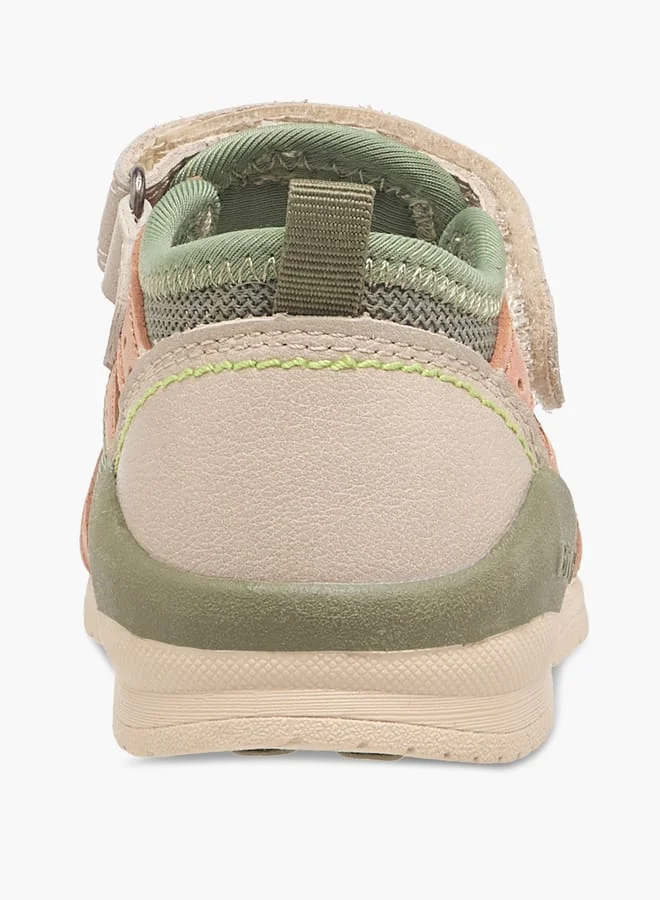 Barefeet Boys Cut-Out Detail Sandals with Hook and Loop Closure