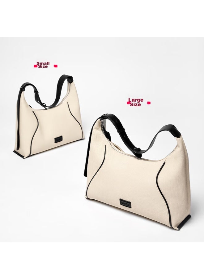 OMTO to Star Same Style Oatmeal Hobo Armpit Bag Women New Style Canvas Shoulder Bag Women Large Capacity Tote Bag - Image 3
