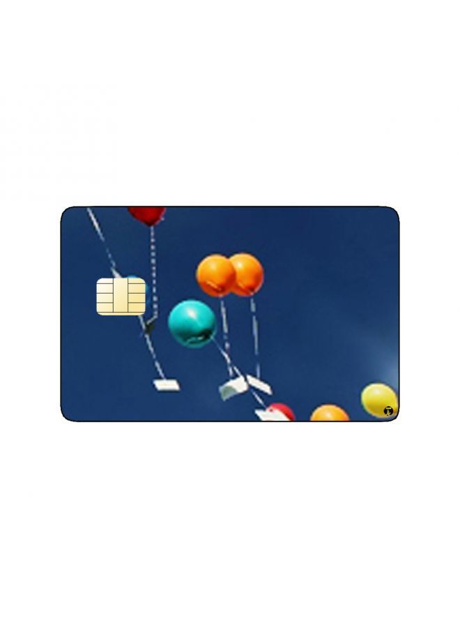 RKN PRINTED BANK CARD STICKER Beautiful Colorful Balloons Drawing - Image 2