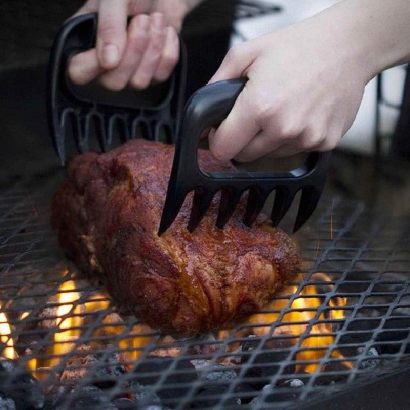 Trifecta أداة مطبخ آمنة خالية من BPA، مضادة للانزلاق، أداة مثالية لتقطيع الدجاج، أداة تمزيق اللحم الكبيرة، مقبض مريح لآلة تمزيق اللحم للدجاج الممزق (مجموعة من 4، أسود) - Image 4