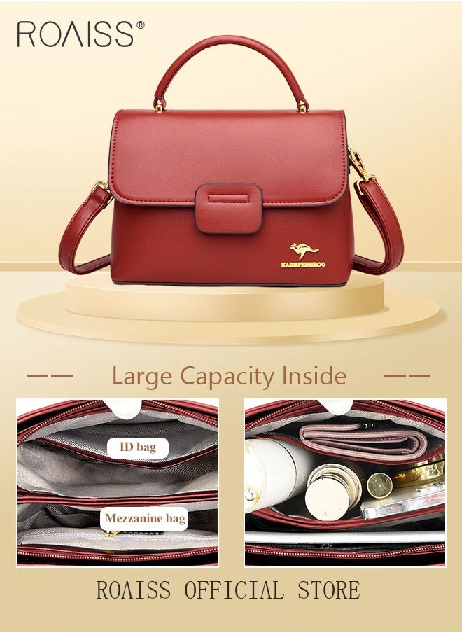 roaiss - Women Shoulder Crossbody Bag Large Capacity Compact and Exquisite Women Handbag - Image 1