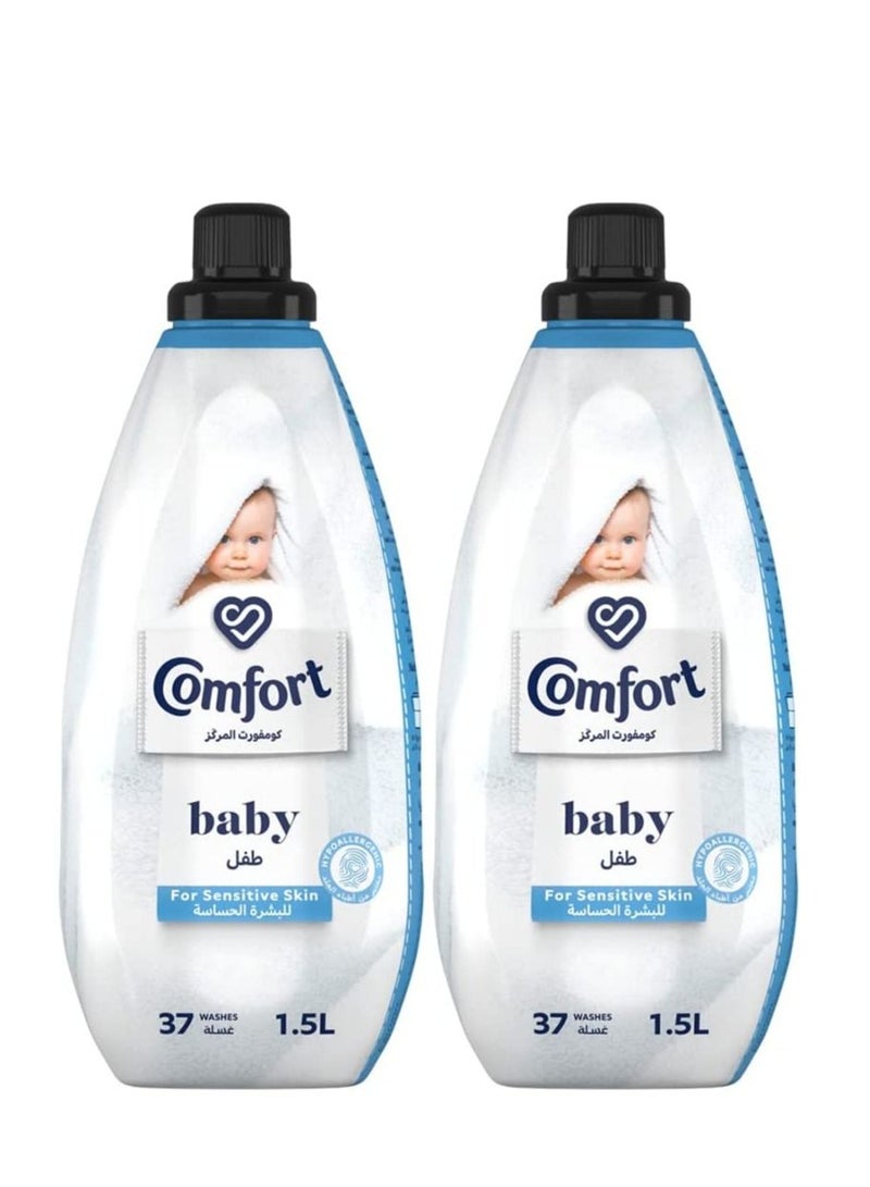 Comfort Concentrated Fabric Softener For Sensitive Skin Baby And Whole Family 1.5L pack of 2 - Image 1