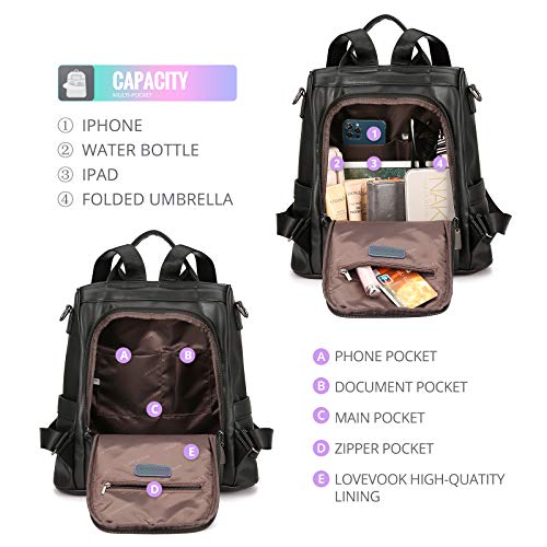 LOVEVOOK Geometric Luminous Purses and Handbags for Women Holographic Reflective Bag Backpack Wallet Clutch Set - Image 5