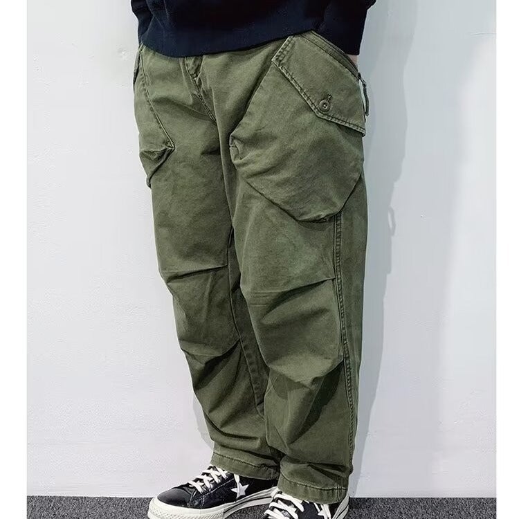 سروال عمل رجالي فضفاض بتصميم أمريكي ريترو عصري لفصل الربيع والخريف - Image 1