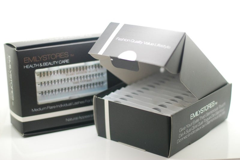EMILYSTORES 12 Packs Eyelashes Natural Individual Lashes Plant Flare Short Eyelash 10mm Black For Eye Lash Extensions Lashes-Knotted(10MM,Short Lashes) - Image 2
