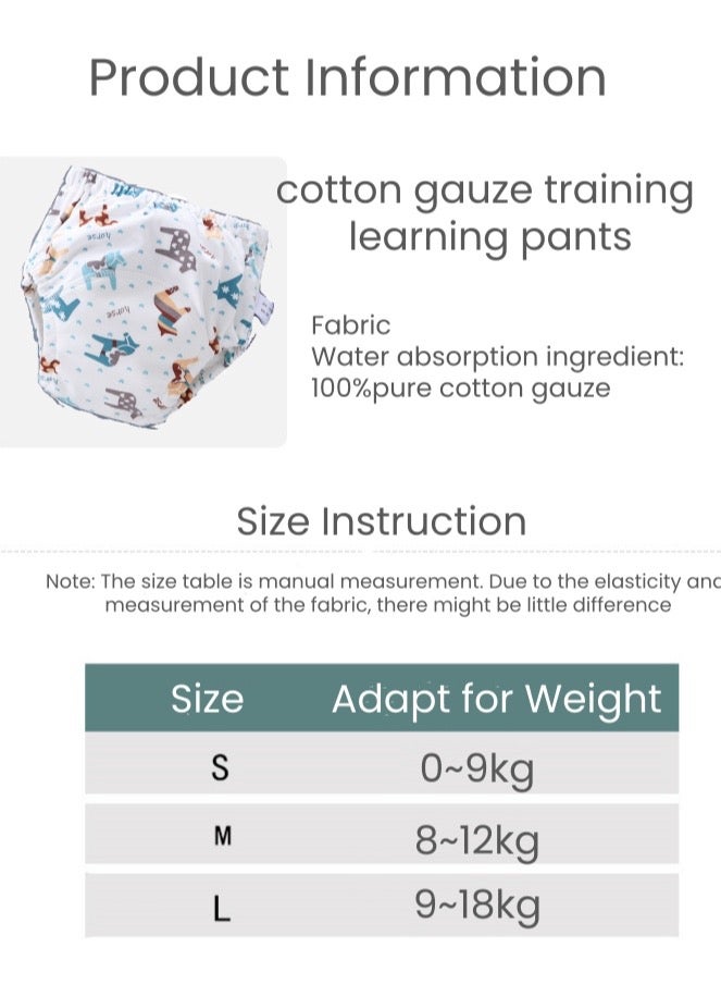 joybuy 4 Pack Size M Potty Training Pants, Breathable Potty Training Underwear, Unisex Toddler Training Underpants for 0-3 Years Boy and Girls Strong Absorbent Cotton Training Pants  - Image 3