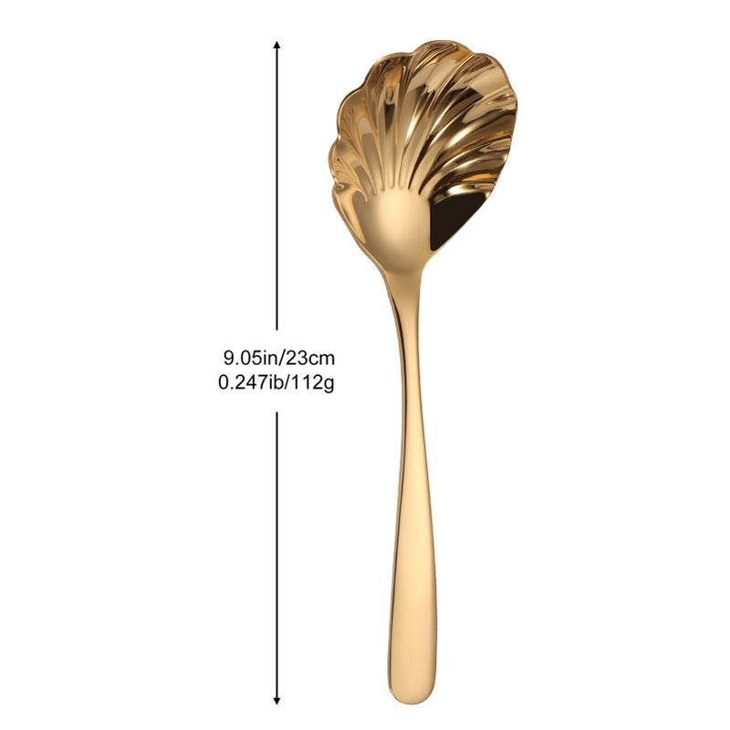 Mafier Large Serving Spoon, Stainless Steel Catering Serving Utensils for Party Buffet Dinner Banquet Cooking Kitchen Basics,Dishwasher Safe(Gold) - Image 2