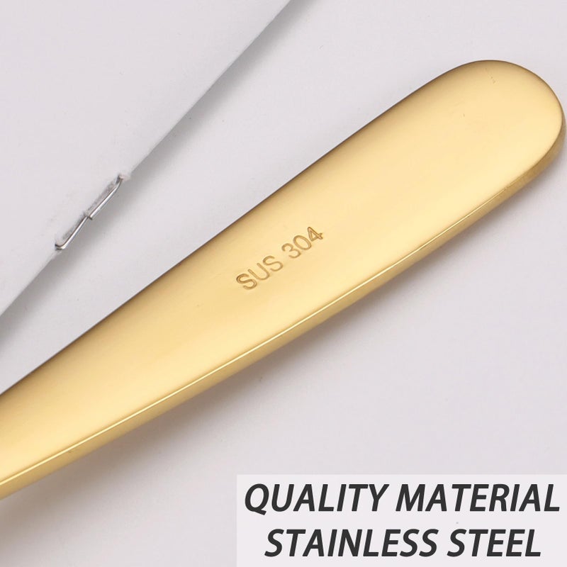 Mafier Large Serving Spoon, Stainless Steel Catering Serving Utensils for Party Buffet Dinner Banquet Cooking Kitchen Basics,Dishwasher Safe(Gold) - Image 4