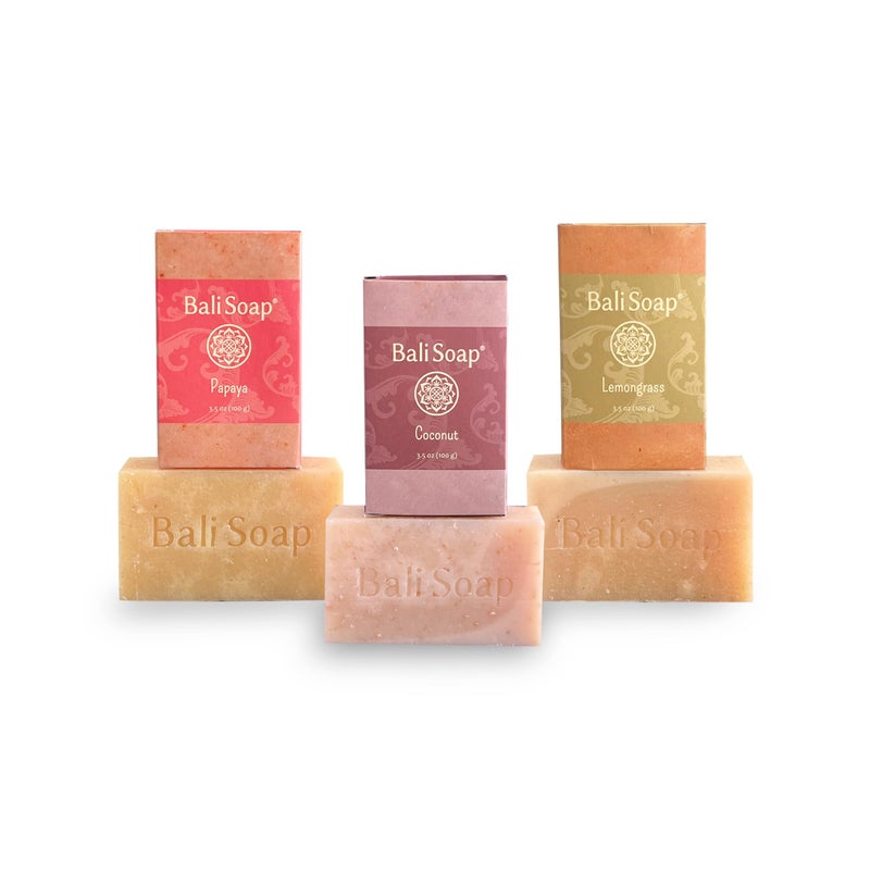 Bali Soap 3Pack Handmade in Bali Natural Cold Processed Bar Soap for Daily Use with PlantBased Oils Purifying Refreshing Vegan