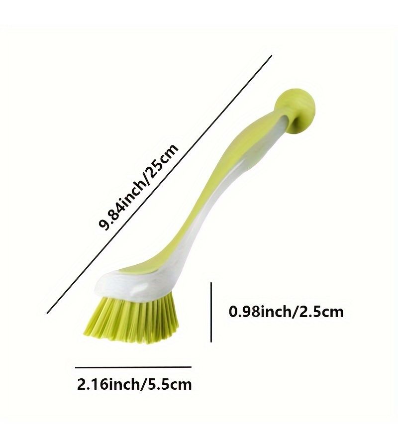 Blue 2 Pack Suction Cup Dish Scrubber Brushes For Kitchen Bathroom - Image 3