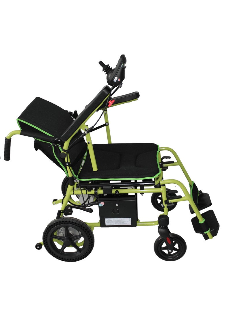 مرقمة كرسي متحرك خفيف الوزن بمحرك متين بدون فرشاة للاستخدام المطول وهيكل حديدي متين - Image 3