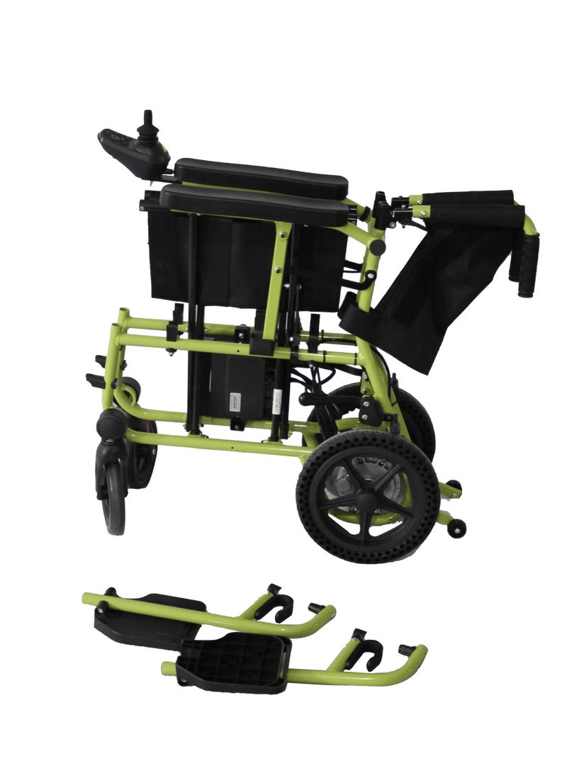 مرقمة كرسي متحرك خفيف الوزن بمحرك متين بدون فرشاة للاستخدام المطول وهيكل حديدي متين - Image 4