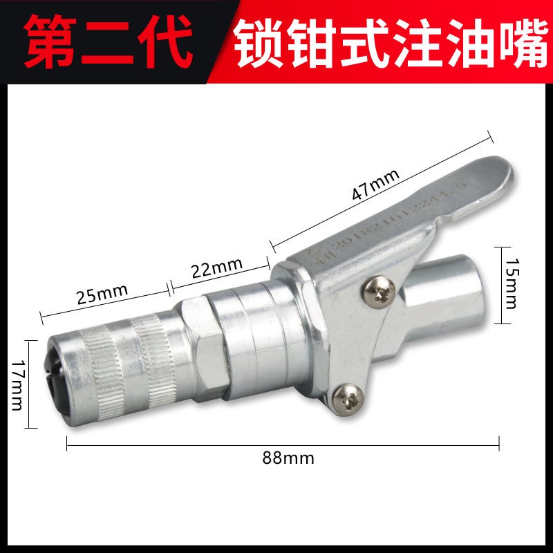 Grease Nozzle: 2nd Generation Single Handle - Compact Portable Design Premium Wear-Resistant Durable Materials for Vehicle Maintenance On-The-Go Use - Image 1