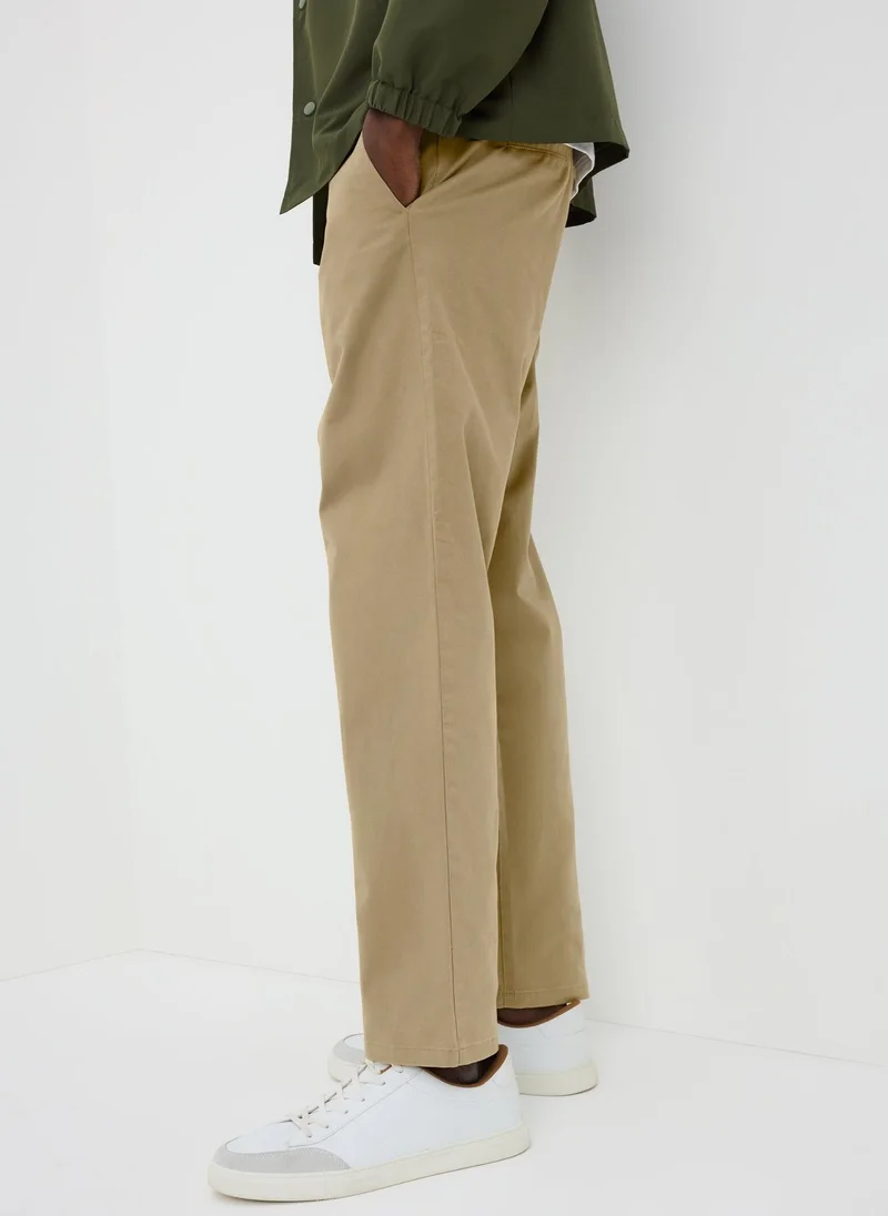 ماتلان Tan Straight Leg Chinos