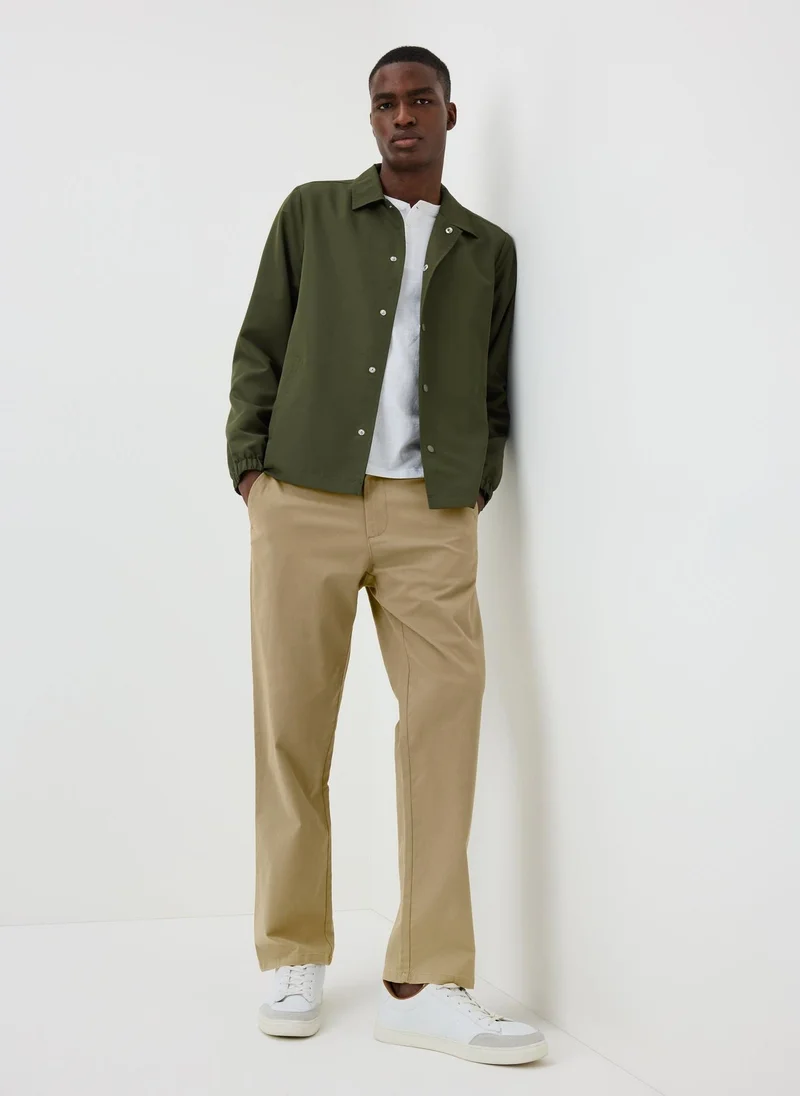 Tan Straight Leg Chinos