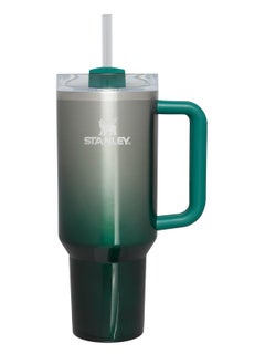 GradientQuencher H2.0 40oz Pine Gradient Stainless Steel Insulated Tumbler with FlowState Lid and Reusable Straw – Large Vacuum Sealed Travel Mug for Water, Iced Tea, Coffee – Leak-Proof, Eco-Friendly Hydration Cup for Work, Gym, Travel & Everyday Use