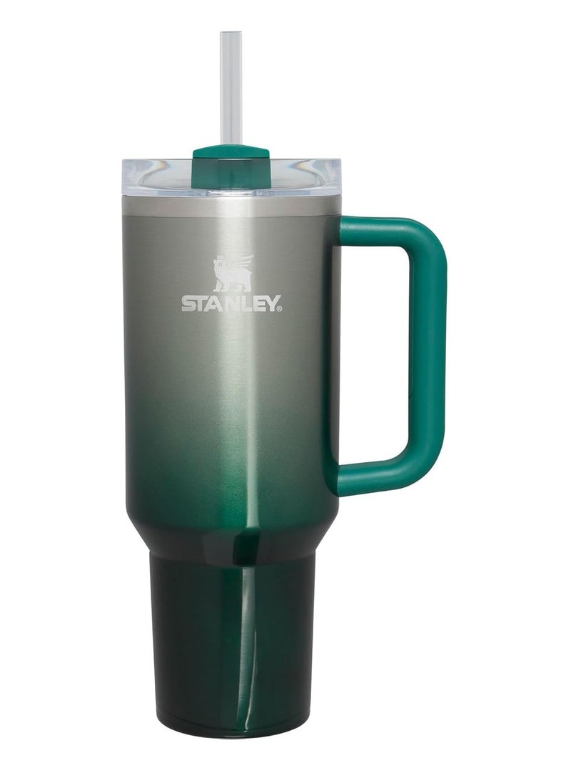 Stanley - GradientQuencher H2.0 40oz Pine Gradient Stainless Steel Insulated Tumbler with FlowState Lid and Reusable Straw – Large Vacuum Sealed Travel Mug for Water, Iced Tea, Coffee – Leak-Proof, Eco-Friendly Hydration Cup for Work, Gym, Travel & Everyday Use - Image 1