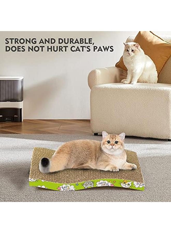 سكاي تاتش لوح خدش للقطط من الورق المقوى للقطط، لوح خدش للقطط، مخلب طحن للقطط، كرة تفاعلية للخدش مقاس 43 * 21.5 * 3 سم أصفر - Image 4